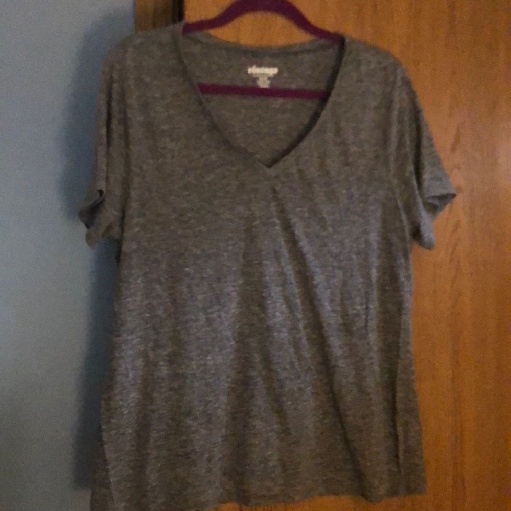 Charcoal gray V Neck t shirt